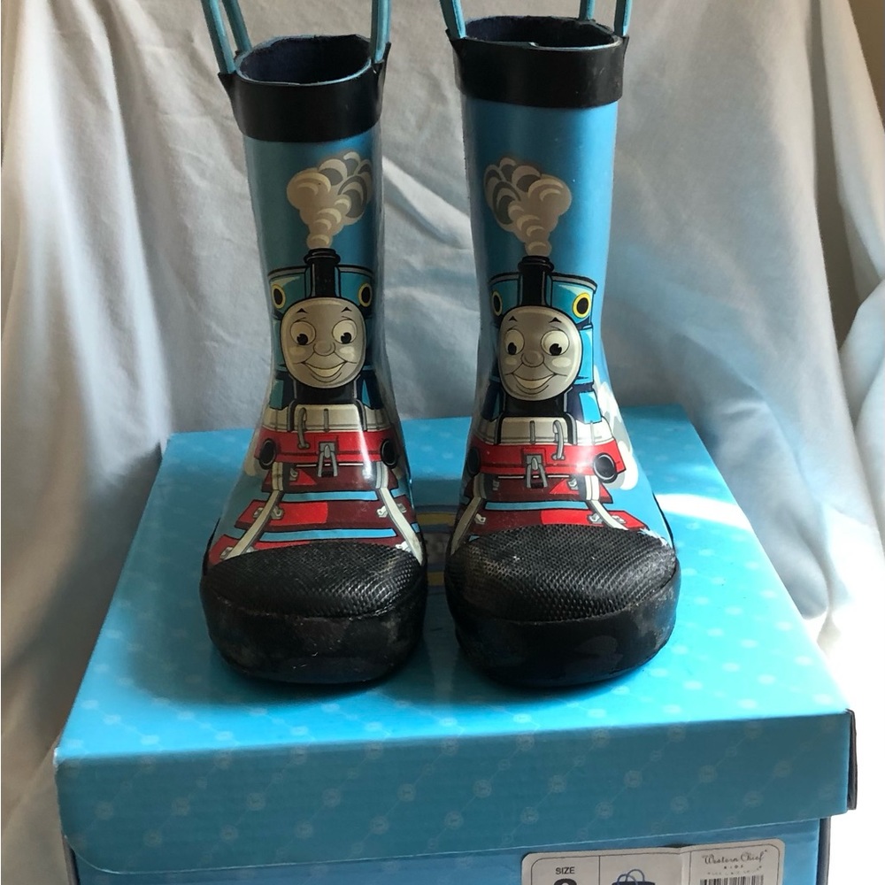 Western Chief Thomas the Train toddler Size 8 rain boots.